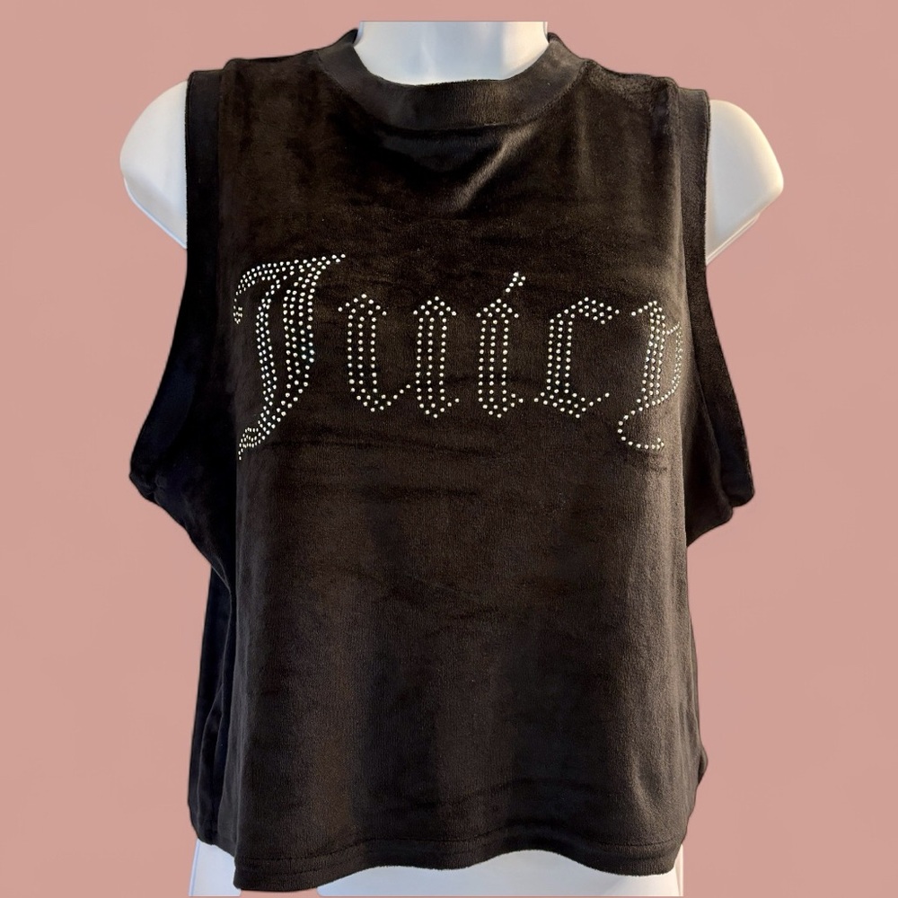 Juicy Couture Pajama Top Size XL Black Sleeveless